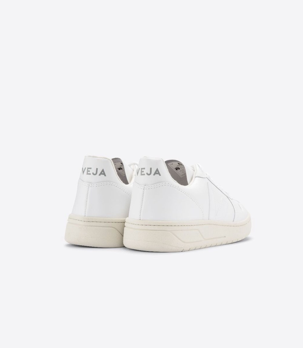 Veja Trainers Mens White - V-10 Leather - WNPQ-46503